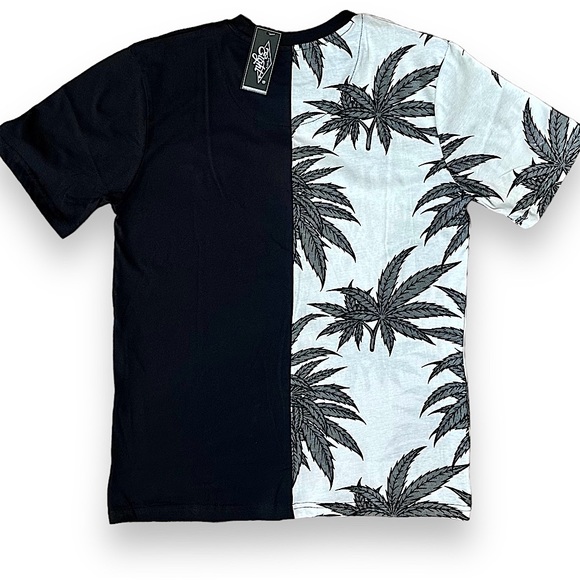 Eighty Eight Cannabis Contrast Tee w/ Embroidered Weed Leaf! NWT! - Picture 4 of 5